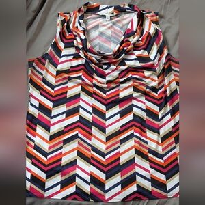 Notations Multicolor Chevron Blouse